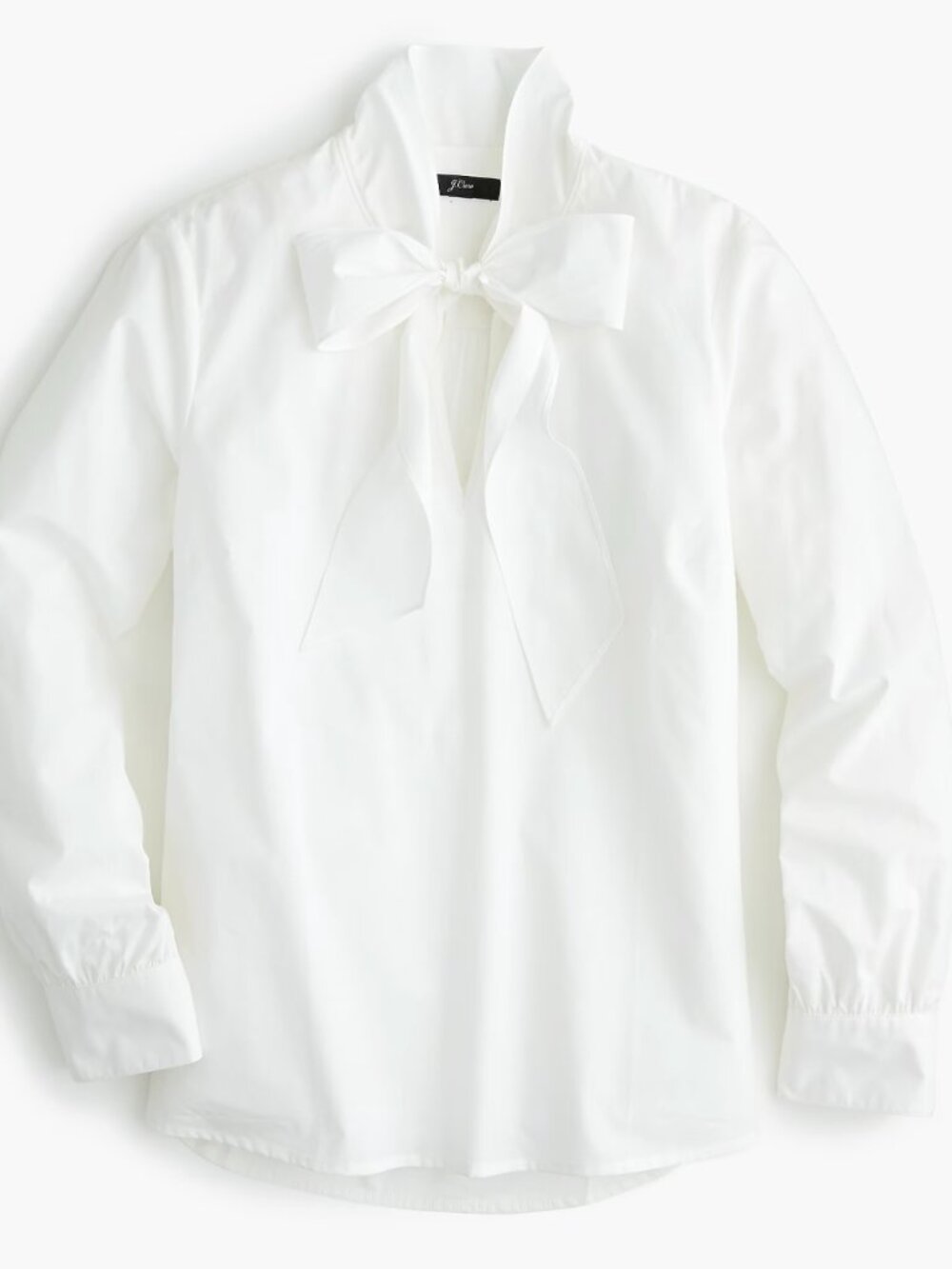 J.Crew Tie-Neck Poplin Top – Size M